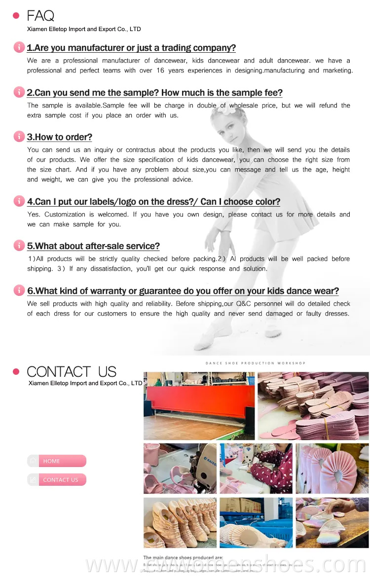 Flat Ballet Dance Shoes Highly Elastic Canvas Girls Ballerina Shoes for Toddler